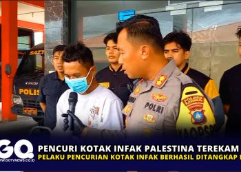 Pencuri Kotak Infak Palestina Terekam CCTV Masjid di Karimun