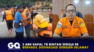 5 ABK Kapal TB Bintan Seroja 88 Berhasil Dievakuasi dengan Selamat