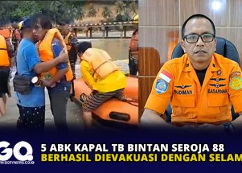5 ABK Kapal TB Bintan Seroja 88 Berhasil Dievakuasi dengan Selamat