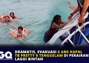 Dramatis, Evakuasi 6 ABK Kapal TB Pretty 9 Tenggelam di Perairan Lagoi Bintan