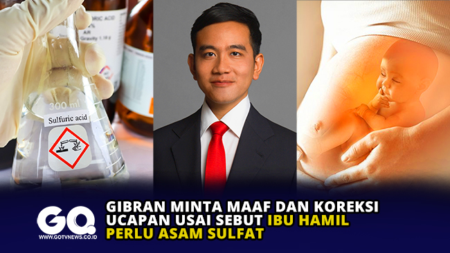 Gibran Minta Maaf dan Koreksi Ucapan usai Sebut Ibu Hamil Perlu Asam Sulfat