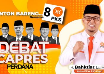 DPW PKS Kepri Gelar Nobar Debat Pertama Pilpres 2024.
