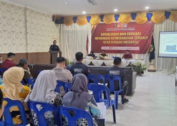 Imigrasi Kelas I Tanjungpinang Sosialisasi Bahaya Praktik TPPO Kepada Warga Toapaya.
