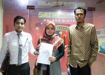 Elyza Riani Laporkan Oknum Penyebar Paket Semabko Baznas ke Polres Bintan.