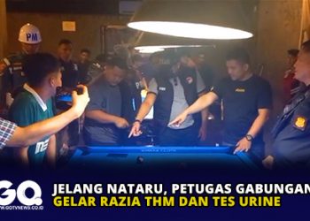 Jelang Nataru, Petugas Gabungan Gelar Razia THM dan Tes Urine