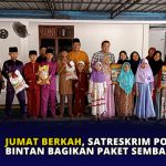 Jumat Berkah, Satreskrim Polres Bintan Bagikan Paket Sembako