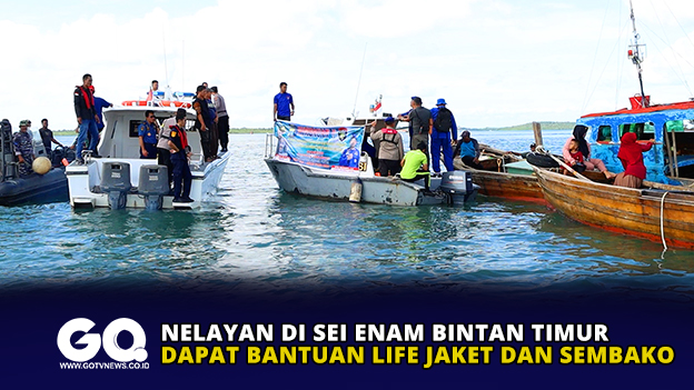 Nelayan di Sei Enam Bintan Timur dapat Bantuan Life Jaket dan Sembako