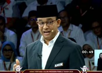 Debat Perdana Capres, Anies Sebut Negara Indonesia Negara Hukum Bukan Negara Kekuasaan.