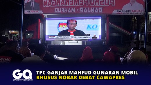 TPC Ganjar Mahfud Gunakan Mobil Khusus Nobar Debat Cawapres