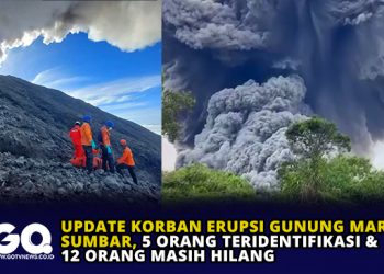 Update Korban Erupsi Gunung Marapi Sumbar, 5 Orang Teridentifikasi, 12 Orang Masih Hilang
