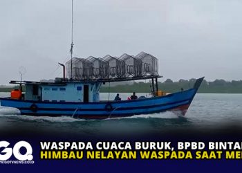 Waspada Cuaca Buruk, BPBD Bintan Himbau Nelayan Waspada saat Melaut