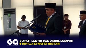 Bupati Lantik dan Ambil Sumpah 6 Kepala Dinas di Bintan