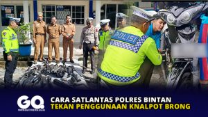 Cara Satlantas Polres Bintan Tekan Penggunaan Knalpot Brong