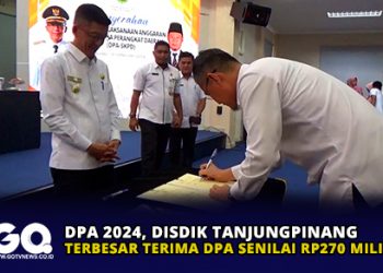 DPA 2024, Disdik Tanjungpinang Terbesar Terima DPA Senilai Rp270 Miliar