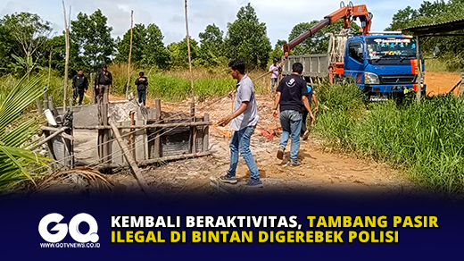 Kembali Beraktivitas, Tambang Pasir Ilegal di Bintan Digerebek Polisi