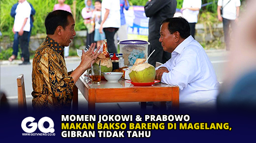 Momen Jokowi & Prabowo Makan Bakso Bareng di Magelang, Gibran Tidak Tahu