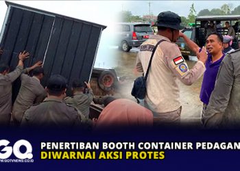 Penertiban Booth Container Pedagang Diwarnai Aksi Protes
