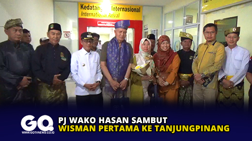 Pj Wako Hasan Sambut Wisman Pertama ke Tanjungpinang