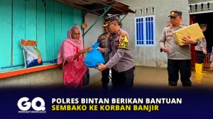 Polres Bintan Berikan Bantuan Sembako ke Korban Banjir