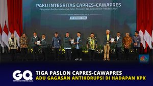 Tiga Paslon Capres-Cawapres Adu Gagasan Antikorupsi di Hadapan KPK
