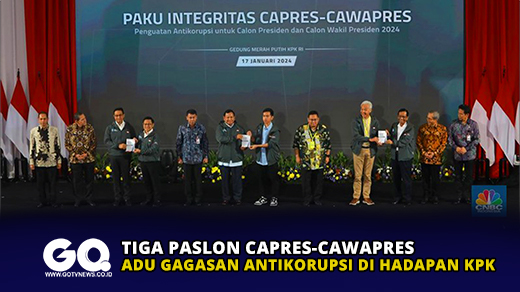 Tiga Paslon Capres-Cawapres Adu Gagasan Antikorupsi di Hadapan KPK