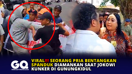 Viral, Seorang Pria Bentangkan Spanduk Diamankan saat Jokowi Kunker di Gunungkidul