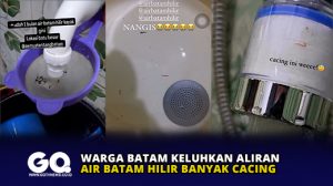 Warga Batam Keluhkan Aliran Air Batam Hilir Banyak Cacing