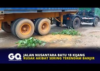 Jalan Nusantara Batu 18 Kijang Rusak Akibat Sering Terendam Banjir