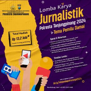 Polresta Tanjungpinang Lomba Karya Jurnalistik, Berikut Syarat dan Ketentuannya