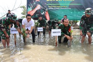 TMMD 119, Wabup Bintan Bersama Dandim 0315 Tanjungpinang dan FKPD Tanam 2.000 Bibit Mangrove