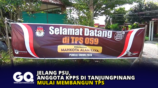 Jelang PSU, Anggota KPPS di Tanjungpinang Mulai Membangun TPS