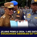 Jelang Pemilu 2024, 1.402 Satlinmas Dikukuhkan Amankan 637 TPS