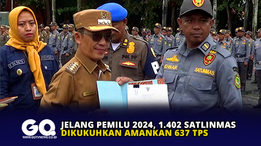 Jelang Pemilu 2024, 1.402 Satlinmas Dikukuhkan Amankan 637 TPS