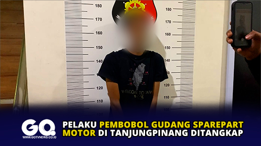 Pelaku Pembobol Gudang Sparepart Motor di Tanjungpinang Ditangkap
