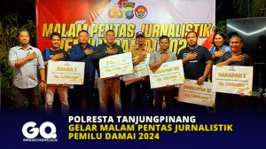 Polresta Tanjungpinang Gelar Malam Pentas Jurnalistik Pemilu Damai 2024