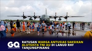 Ratusan Warga Antusias Saksikan Alutsista TNI AU di Lanud RHF Tanjungpinang