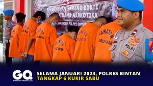 Selama Januari 2024, Polres Bintan Tangkap 6 Kurir Sabu