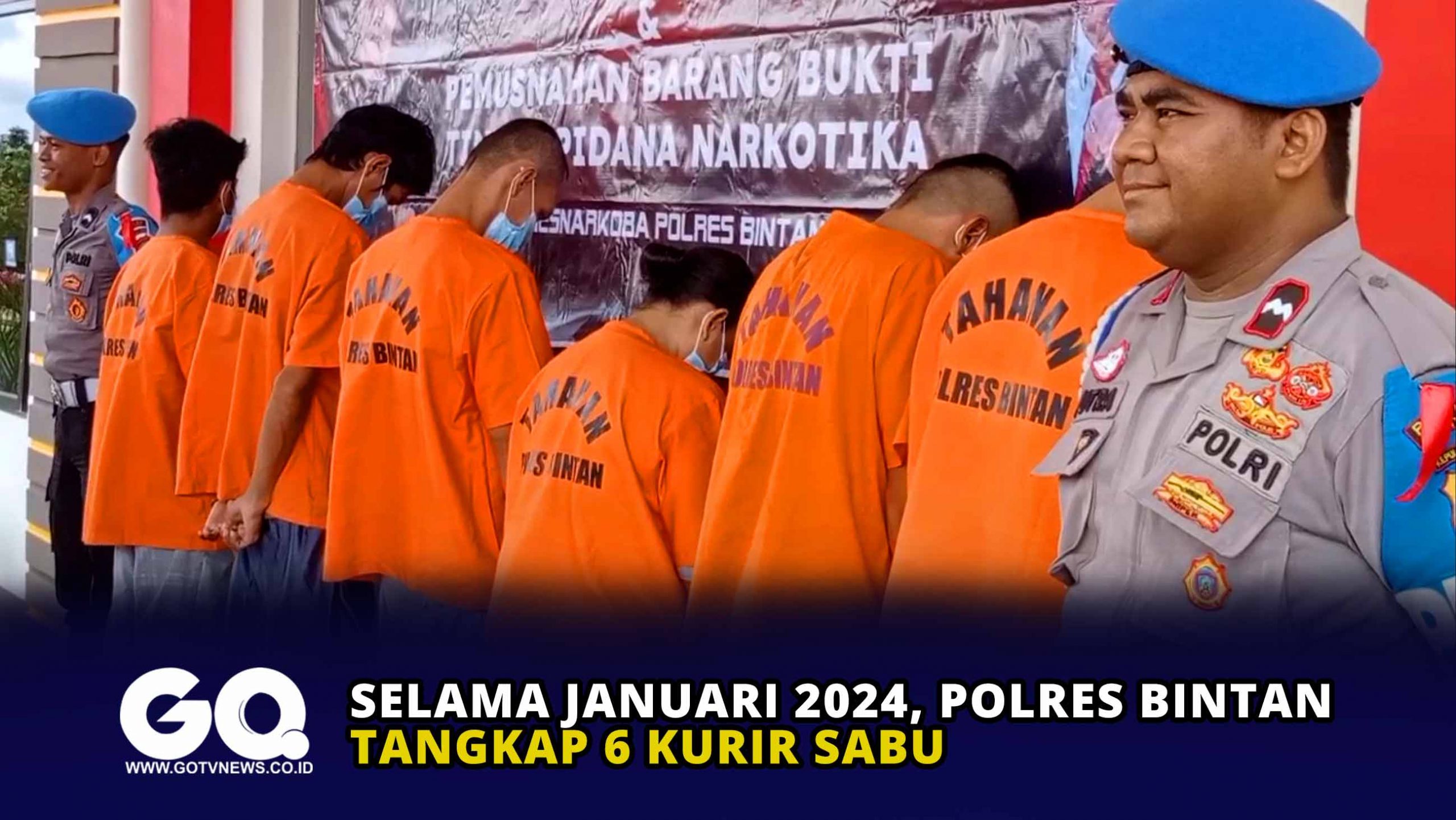 Selama Januari 2024, Polres Bintan Tangkap 6 Kurir Sabu