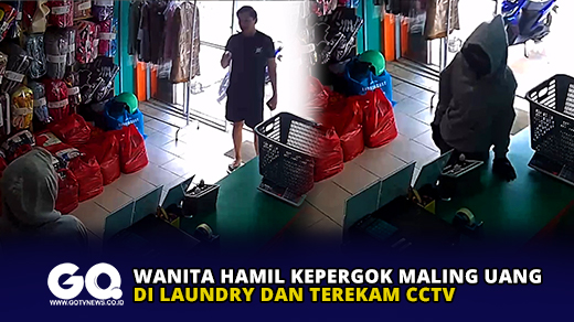 Wanita Hamil Kepergok Maling Uang di Laundry dan Terekam CCTV