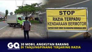 30 Mobil Angkutan Barang di Tanjungpinang Terjaring Razia