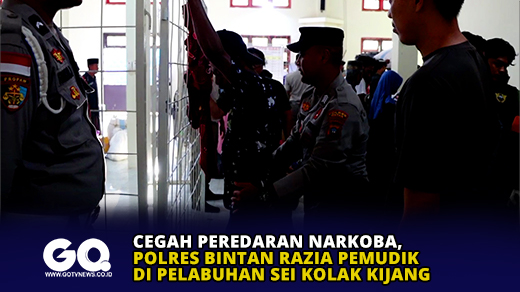 Cegah Peredaran Narkoba, Polres Bintan Razia Pemudik di Pelabuhan Sei Kolak Kijang