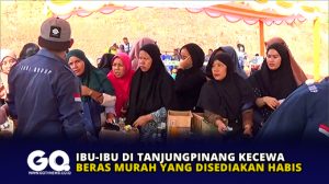Ibu-Ibu di Tanjungpinang Kecewa Beras Murah yang Disediakan Habis