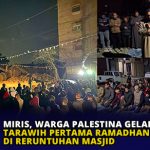 Miris, Warga Palestina Gelar Shalat Tarawih Pertama Ramadhan di Reruntuhan Masjid