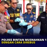Polres Bintan Musnahkan 1 Kg Sabu Dengan Cara Direbus