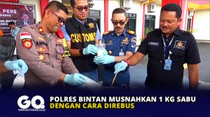 Polres Bintan Musnahkan 1 Kg Sabu Dengan Cara Direbus
