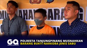 Polresta Tanjungpinang Musnahkan Barang Bukti Narkoba Jenis Sabu