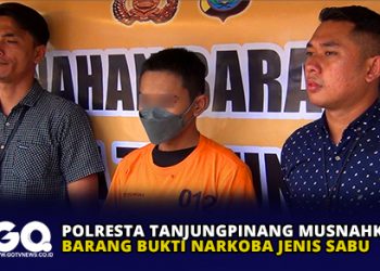 Polresta Tanjungpinang Musnahkan Barang Bukti Narkoba Jenis sabu