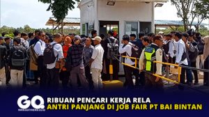 Ribuan Pencari Kerja Rela Antri Panjang di Job Fair PT BAI Bintan