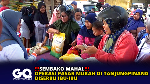 Sembako Mahal, Operasi Pasar Murah di Tanjungpinang Diserbu Ibu-Ibu