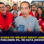 Suara PSI Melesat Dekati Ambang Batas Parlemen 4%, Ini Kata Jokowi